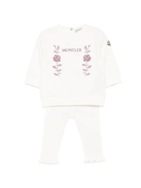 Moncler Enfant conjunto con logo bordado