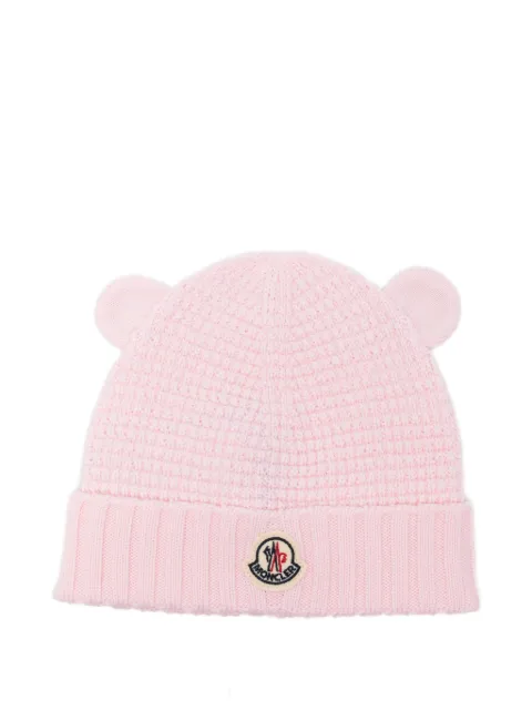 Moncler Enfant Beanie mit Logo-Patch