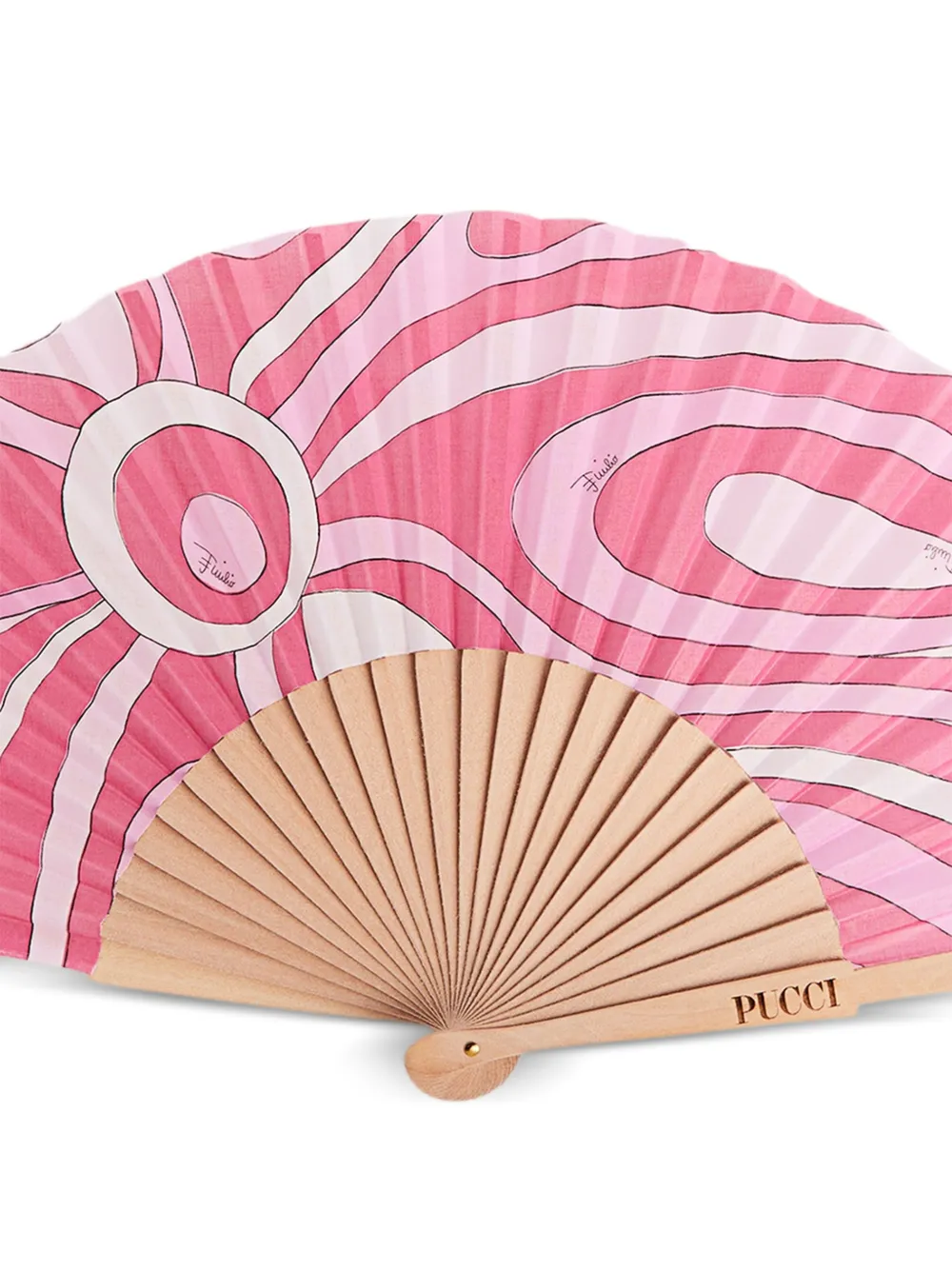 PUCCI Opvouwbare waaier met print Roze