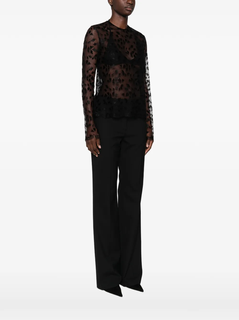 FENDI Top met lange mouwen Zwart