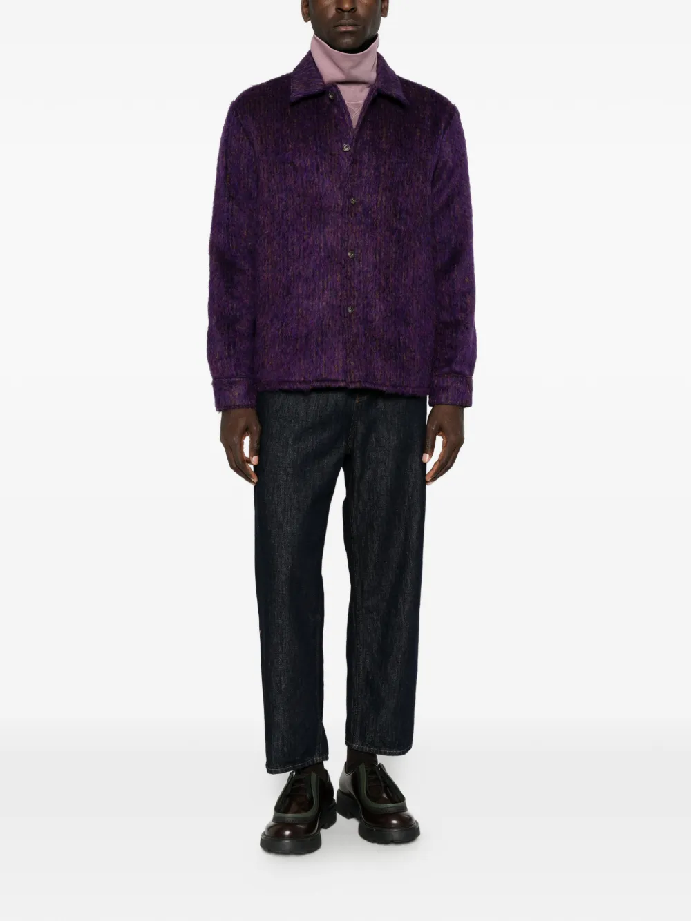 A Kind of Guise Cullu shirtjack met knopen Paars