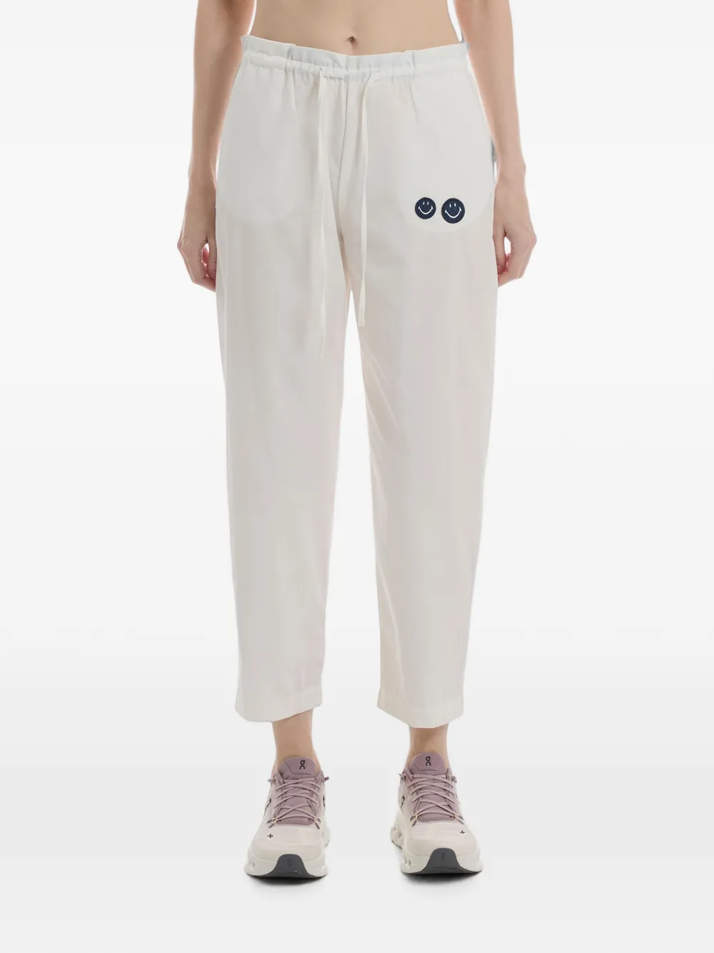 Joshua Sanders Smiley patch track pants - Toni neutri