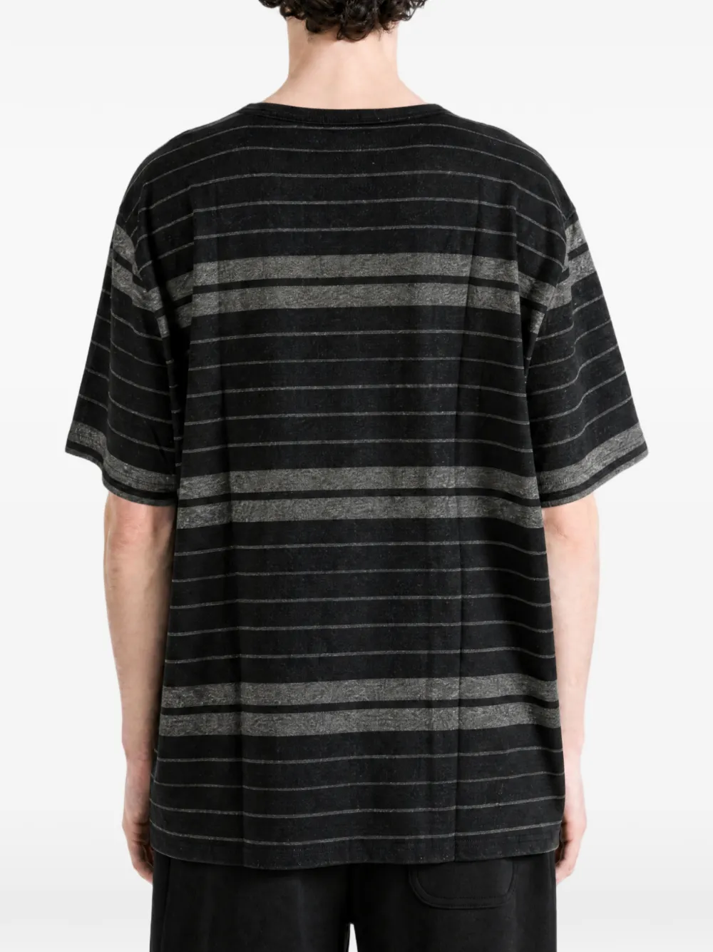 OUR LEGACY New Box gestreept T-shirt Zwart