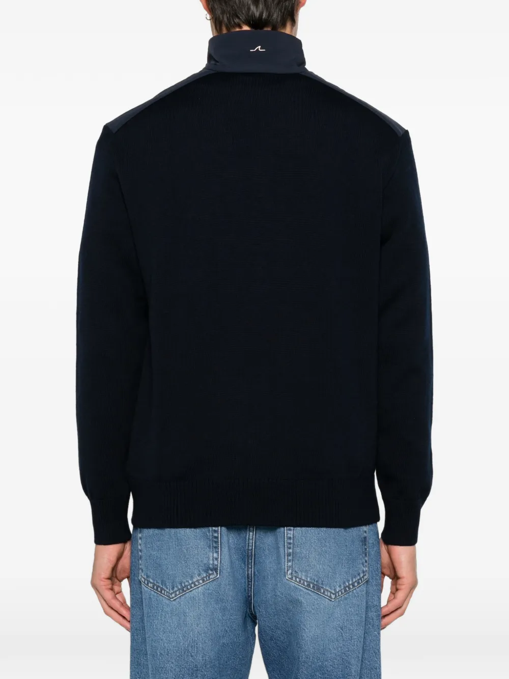 Paul & Shark Trui met vlakken en kwartrits Blauw