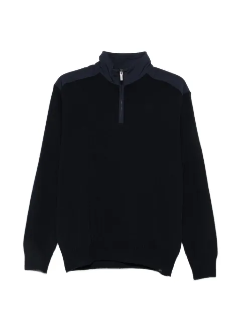 Paul & Shark quarter-zip panelled sweater