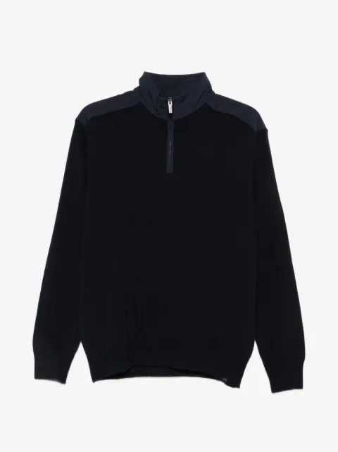 Paul & Shark quarter-zip panelled sweater