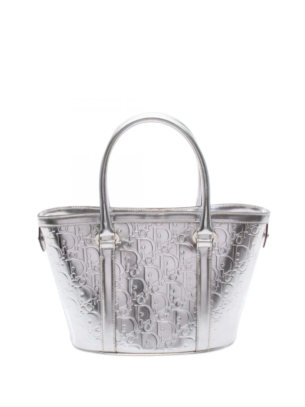 Christian Dior Pre-Owned 2008 Oblique Patent tote bag - Silver