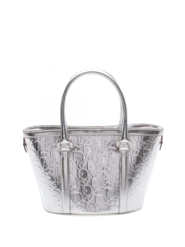 Christian Dior Pre-Owned 2008 オブリーク ハンドバッグ | シルバー