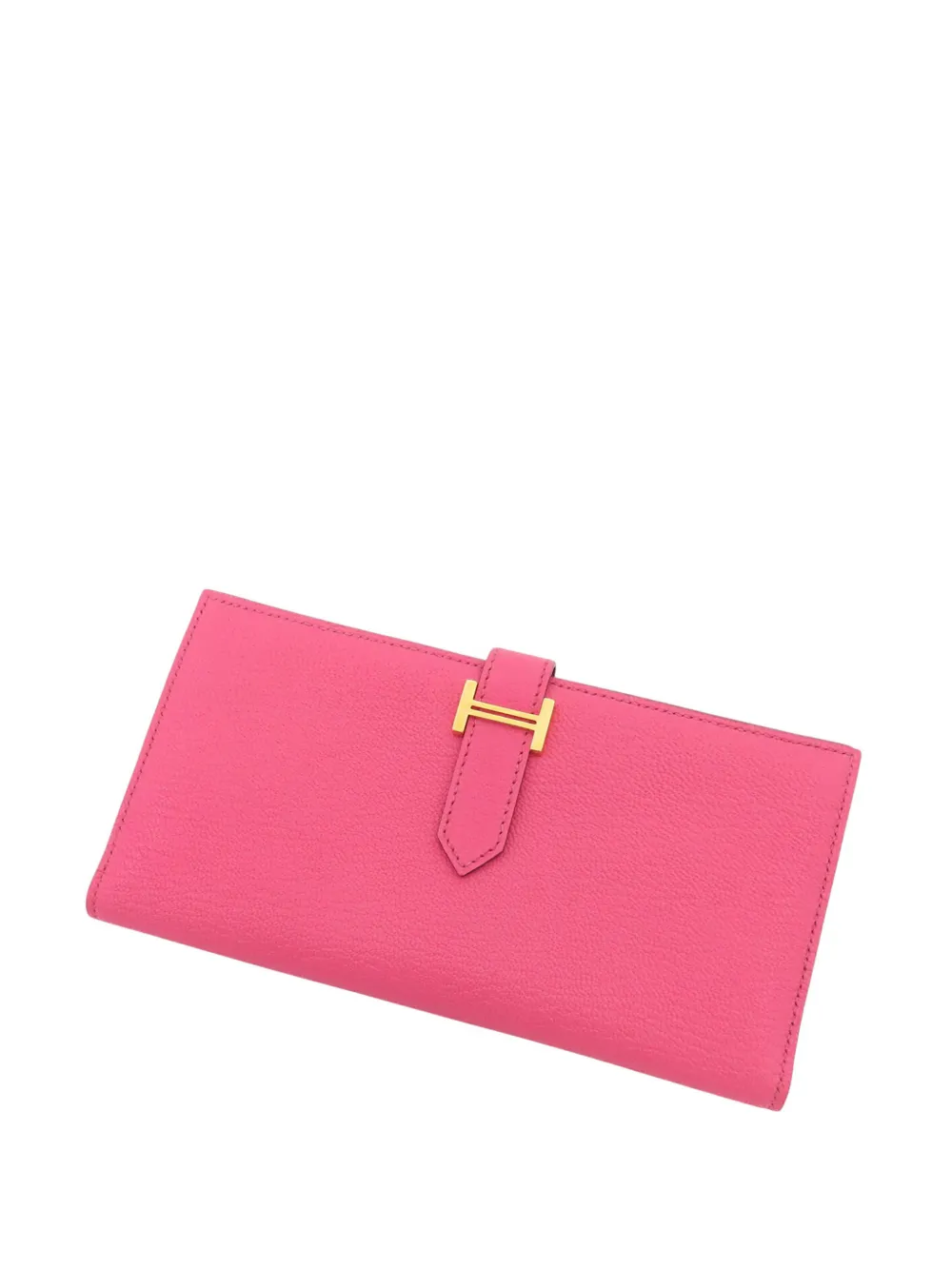 Hermès Pre-Owned 2011 Chevre Bearn Soufflet Bifold Wallet long wallets - Rosa