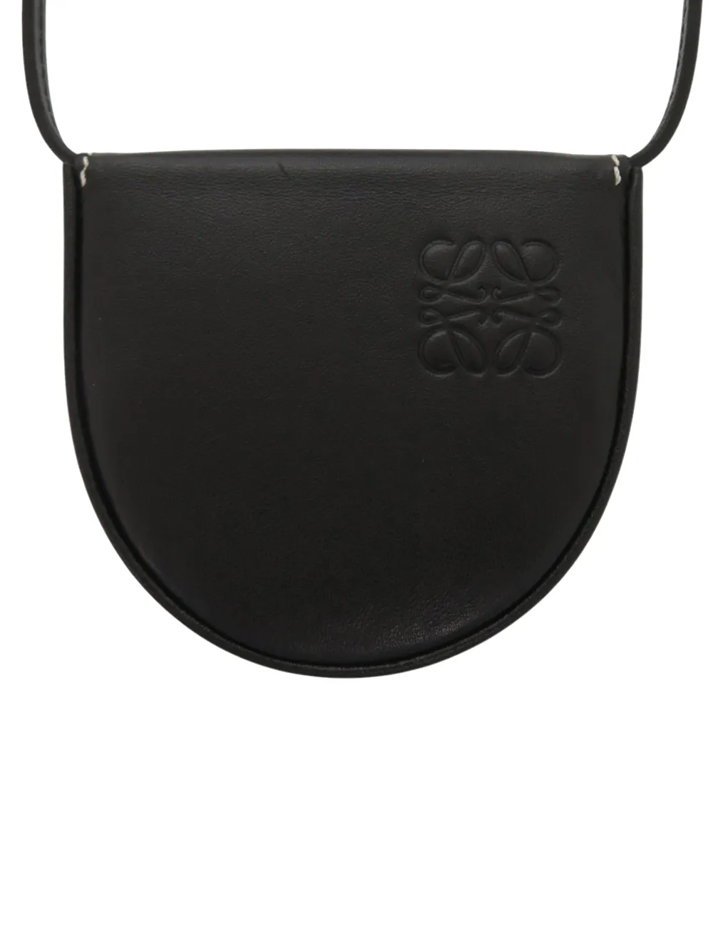 Loewe Pre-Owned 2019 Mini Soft Calfskin Anagram Heel Pouch crossbody bag - Nero