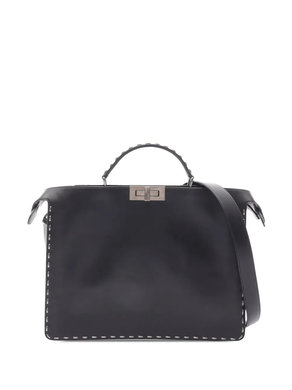 Fendi Pre-Owned 2009-2026 Studded Leather Peekaboo ISeeU Briefcase business bag - Nero