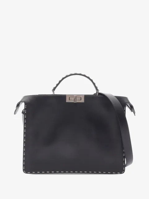 Fendi Pre-Owned 2009-2026 Studded Leather Peekaboo ISeeU Briefcase business bag