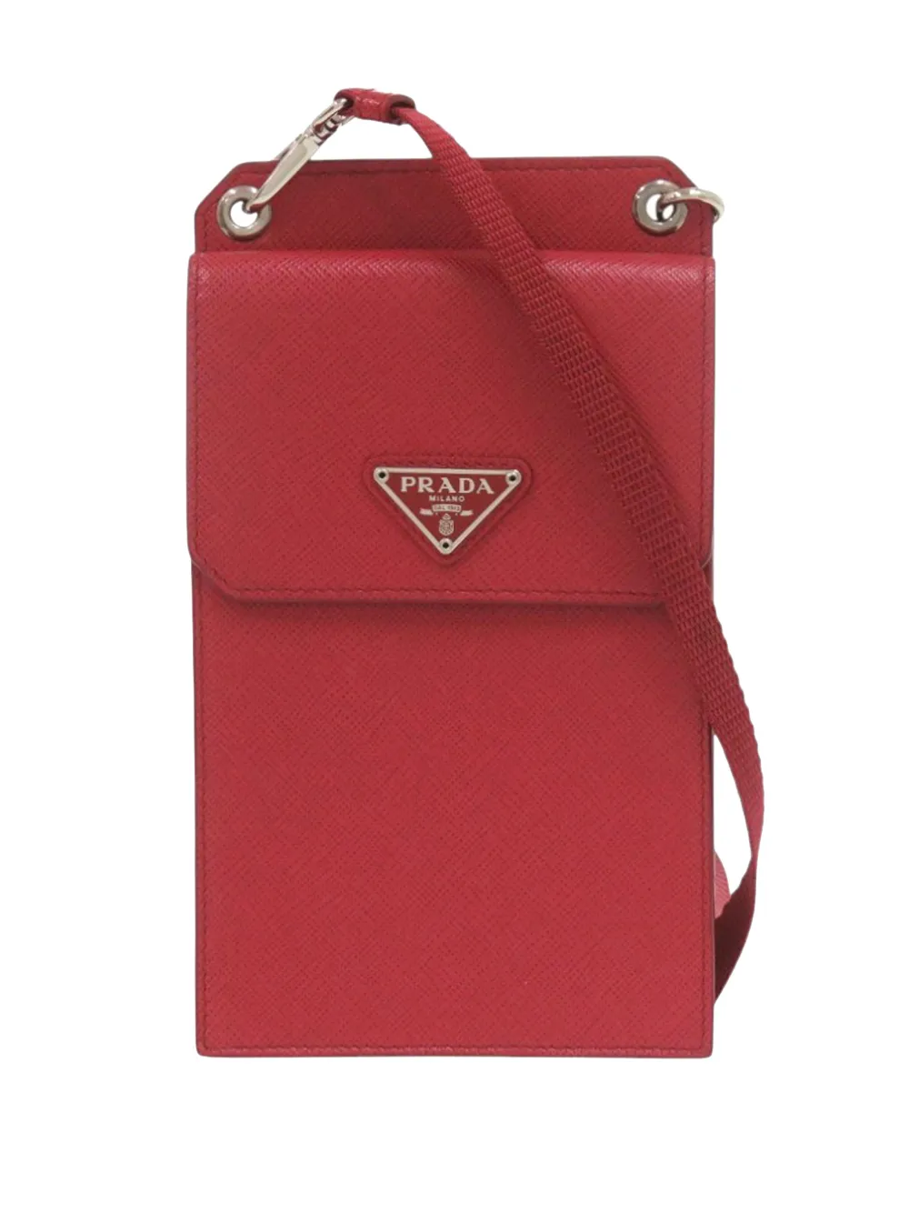 Prada Pre-Owned 2000-2013 Saffiano Smartphone Case crossbody bag - Rosso