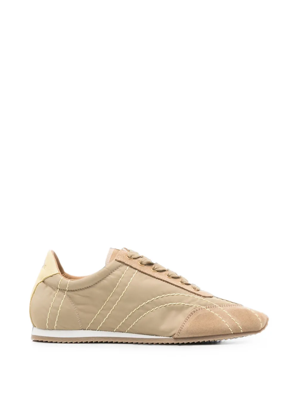TOTEME contrast-stitch panelled sneakers - Nude