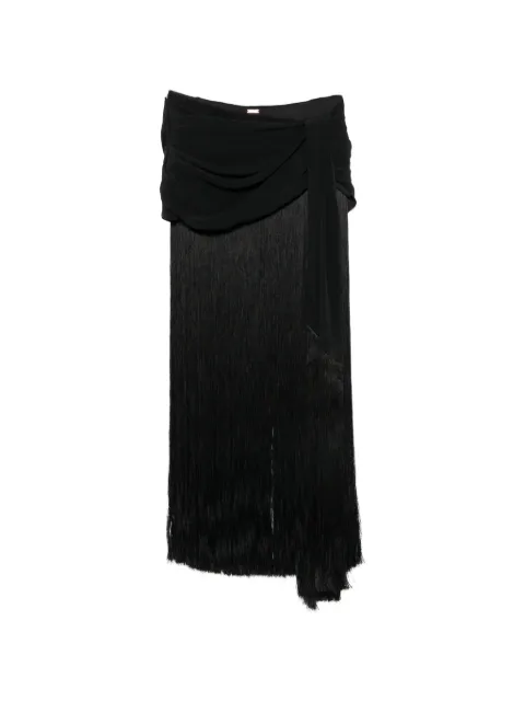 Cult Gaia Saman fringe-trimmed maxi skirt