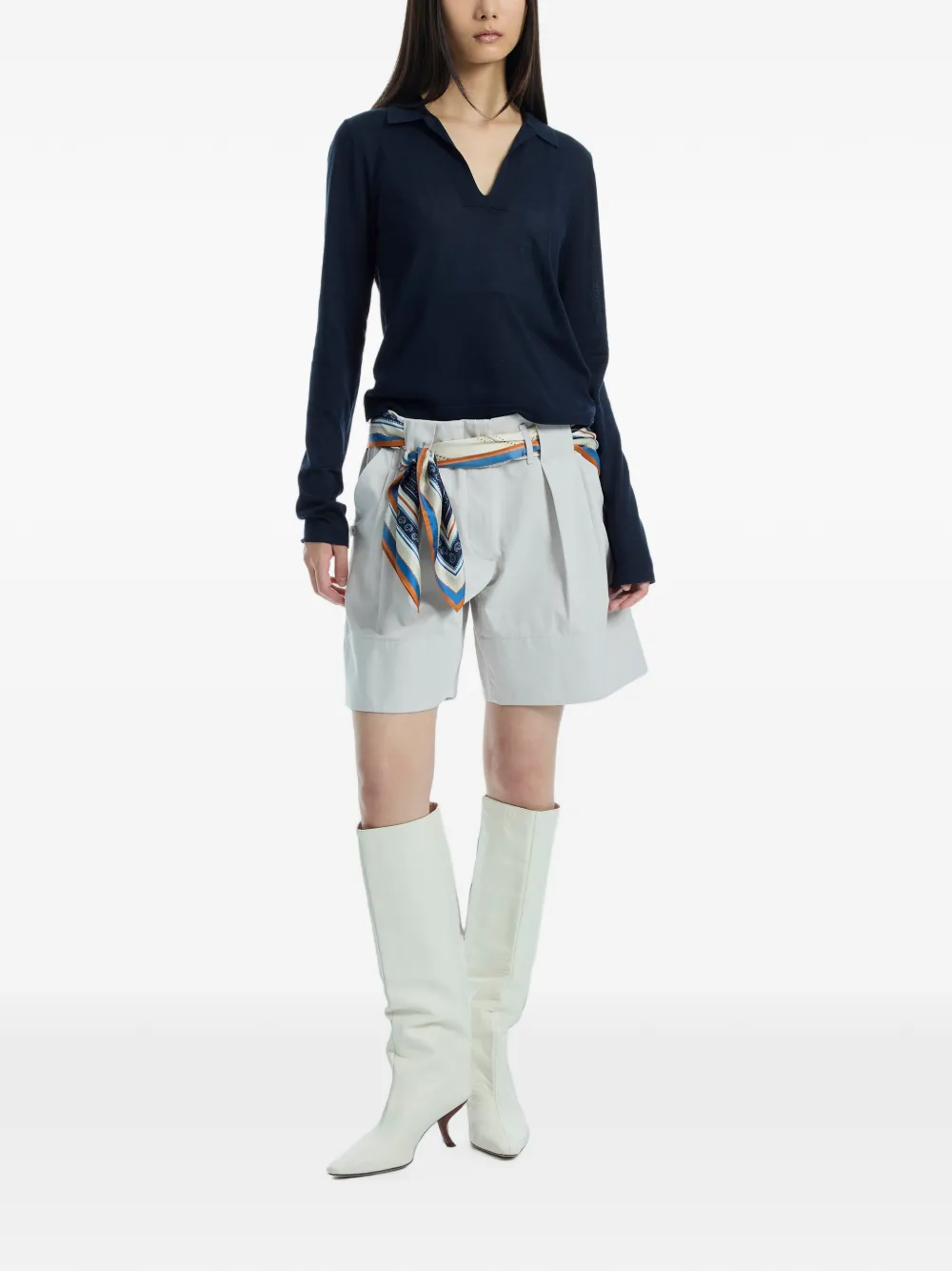 Low Classic Shorts met omgeslagen pijpen Grijs