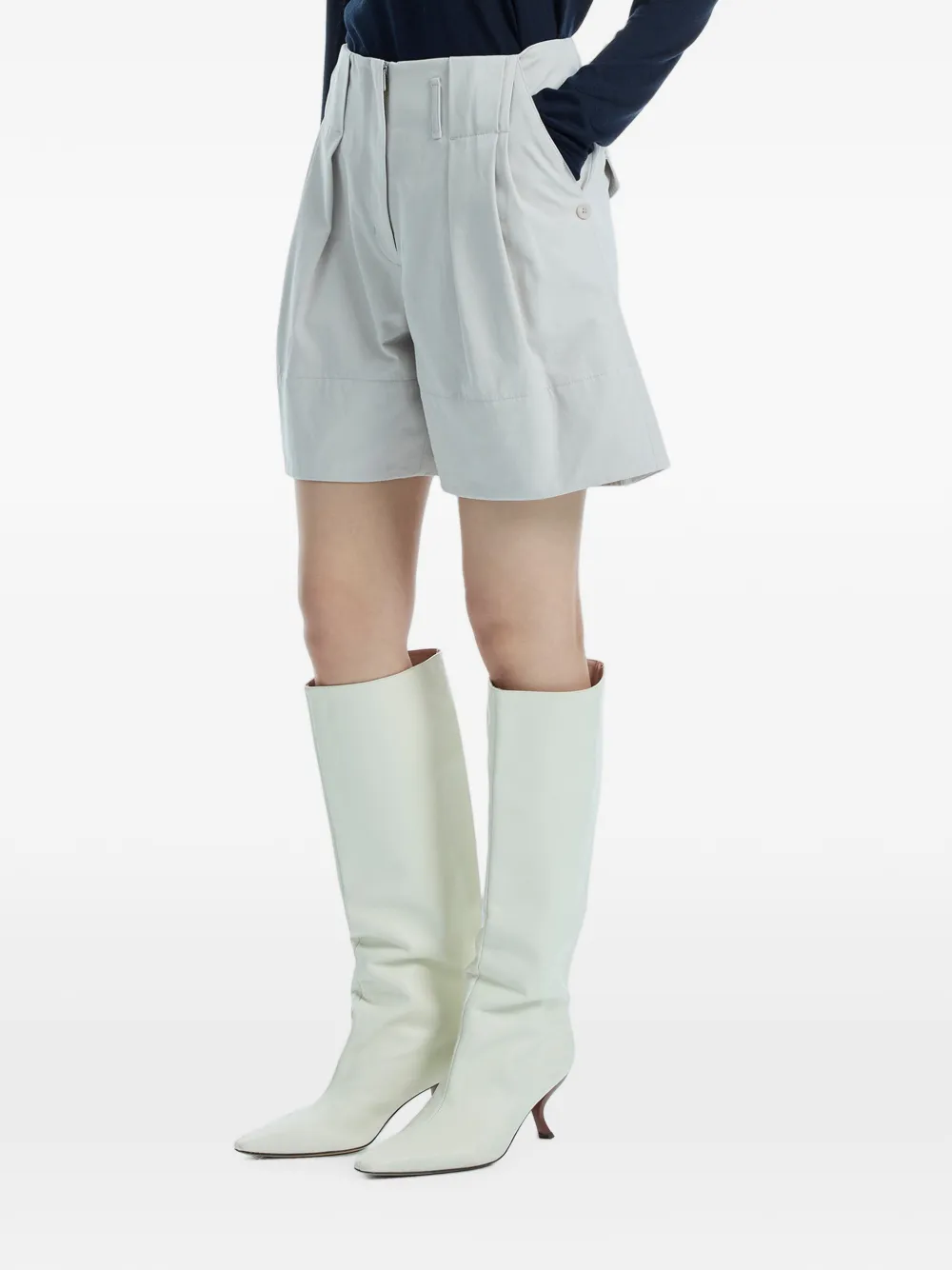 Low Classic Shorts met omgeslagen pijpen Grijs