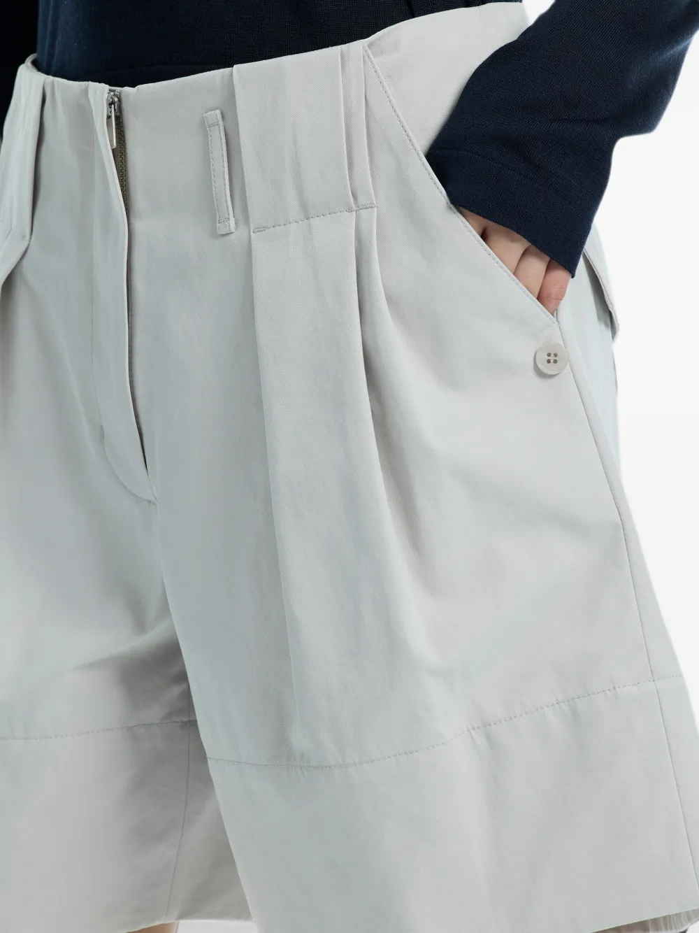 Low Classic Shorts met omgeslagen pijpen Grijs