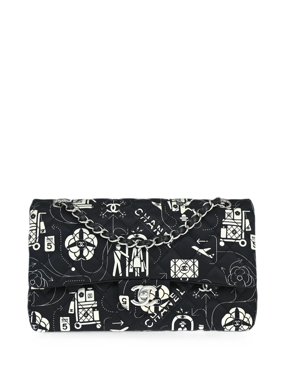 CHANEL Pre-Owned 2016 medium Airline Classic Double Flap shoulder bag - Nero