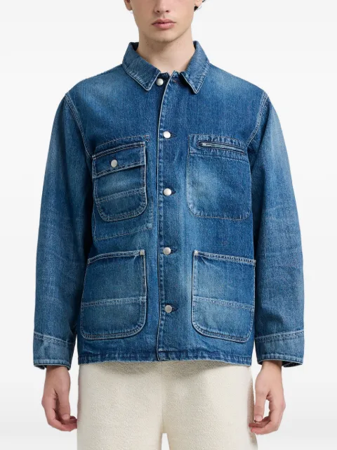 Vowels Chore Jeansjacke mit Bleach-Effekt