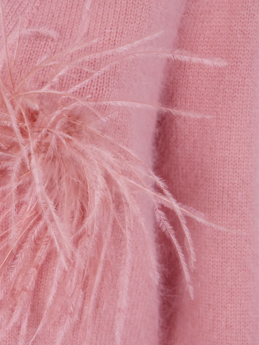 TWINSET Vest verfraaid met veren en pofmouwen Roze