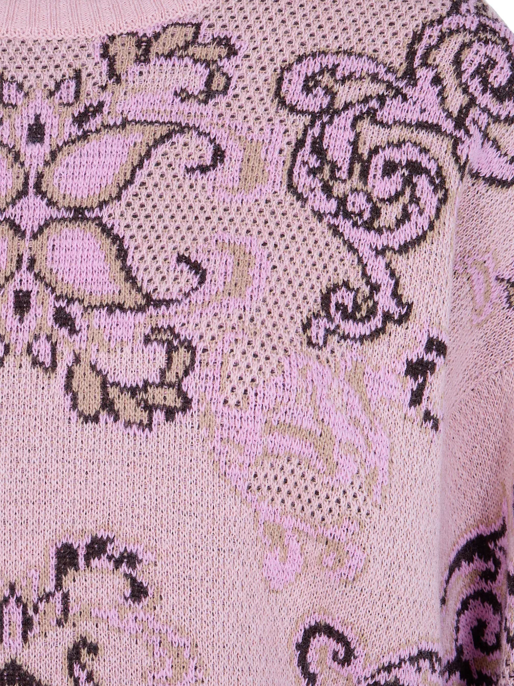 TWINSET Wollen jacquard gebreide trui Roze
