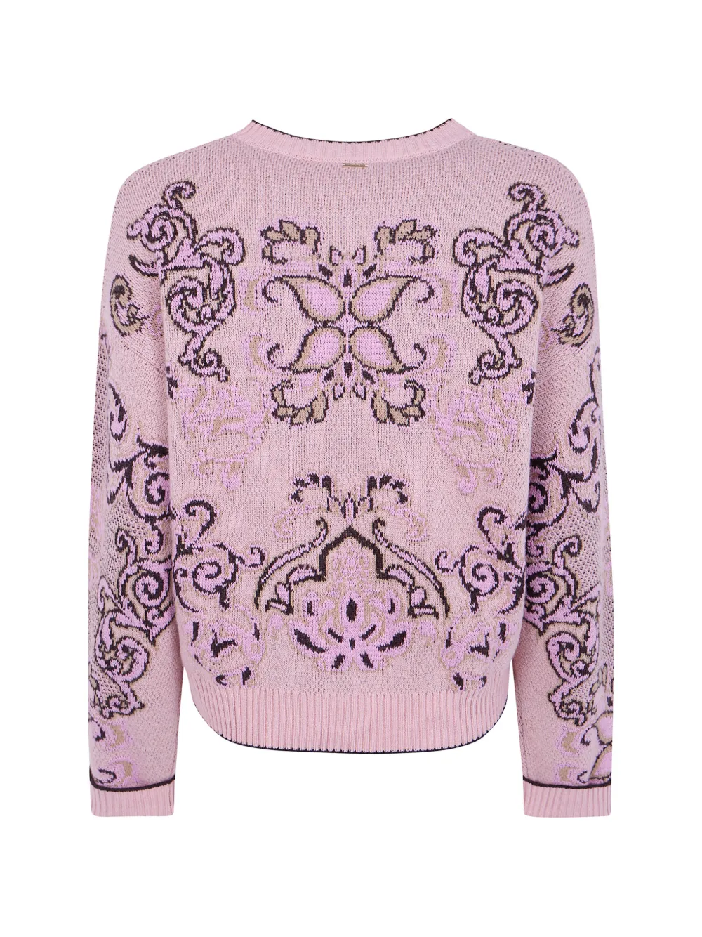 TWINSET Wollen jacquard gebreide trui Roze