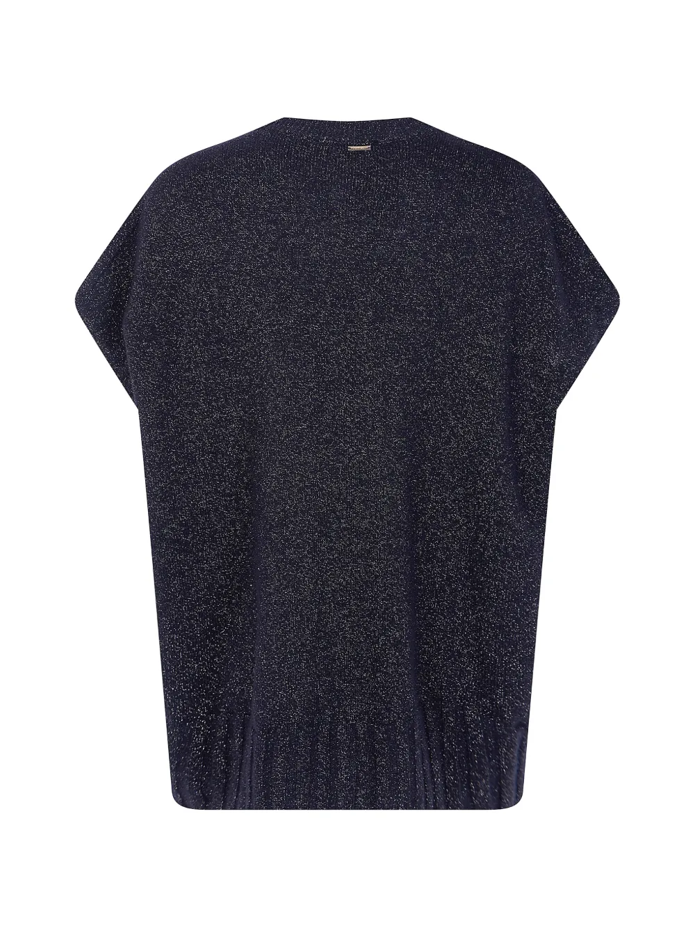 TWINSET Lurex gebreide trui met korte mouwen Zwart