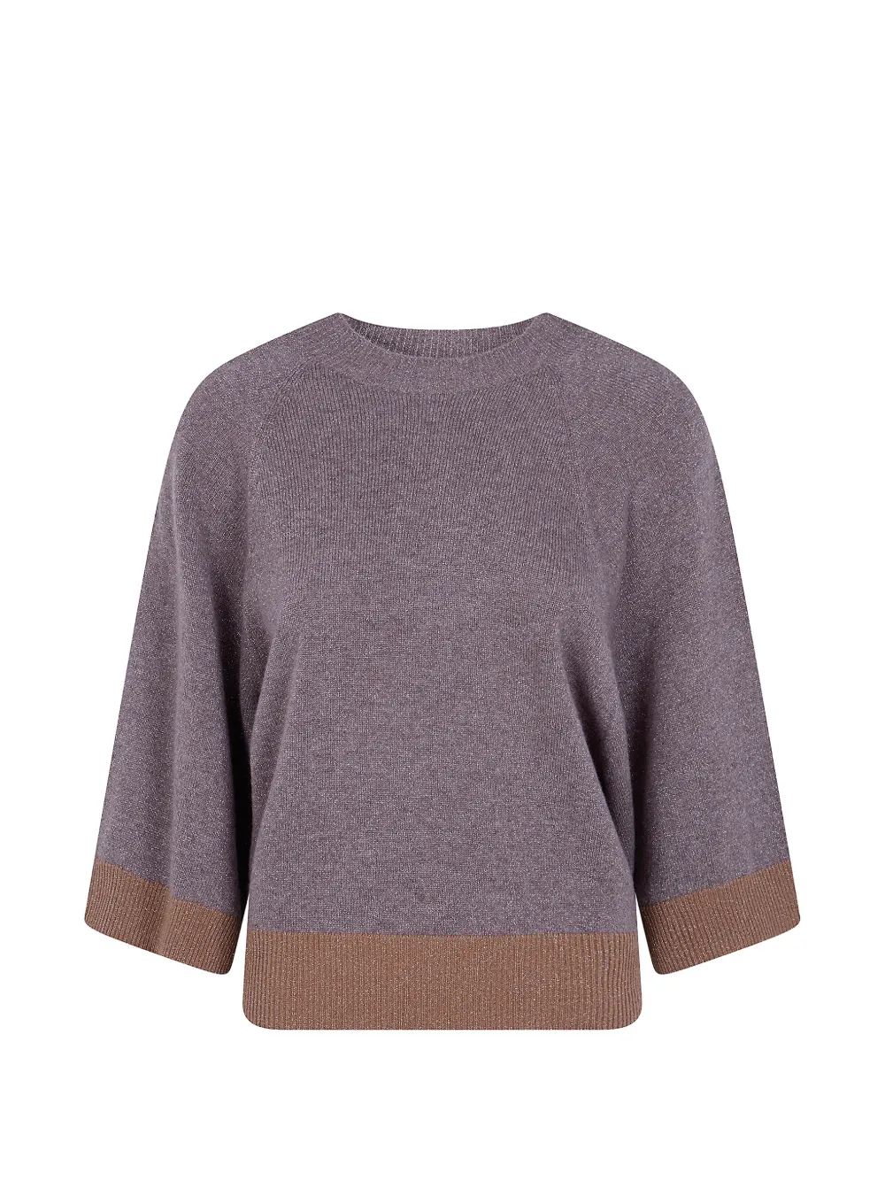 TWINSET metallic raglan-sleeve sweater - Braun