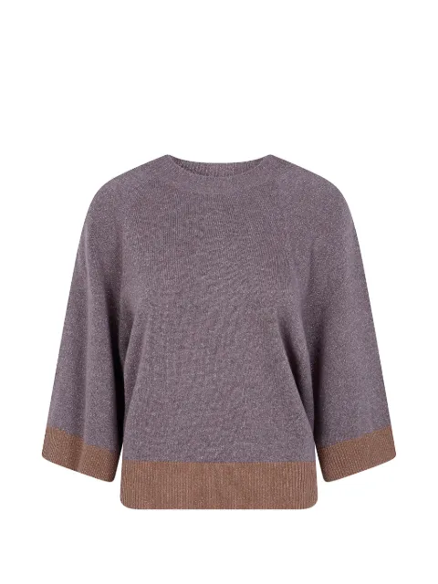 TWINSET metallic raglan-sleeve sweater