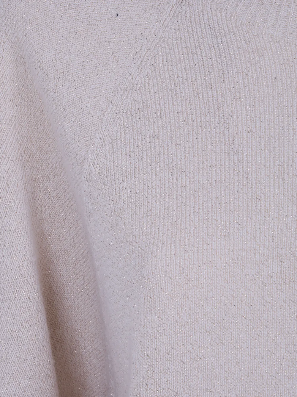 TWINSET Lurex gebreide trui met raglan mouwen Beige