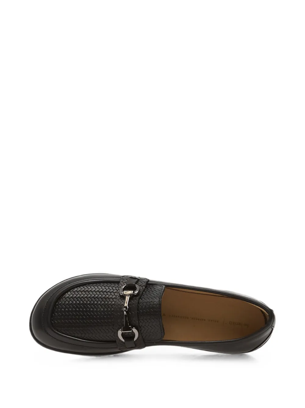 Be Lenka Divella woven-panel bit loafers Zwart