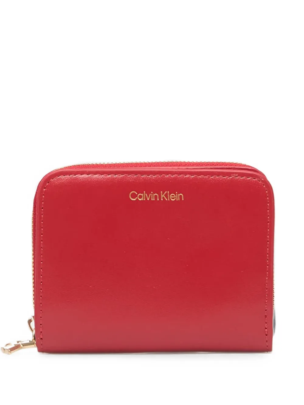 Calvin Klein logo-print zip-around wallet - Rosso