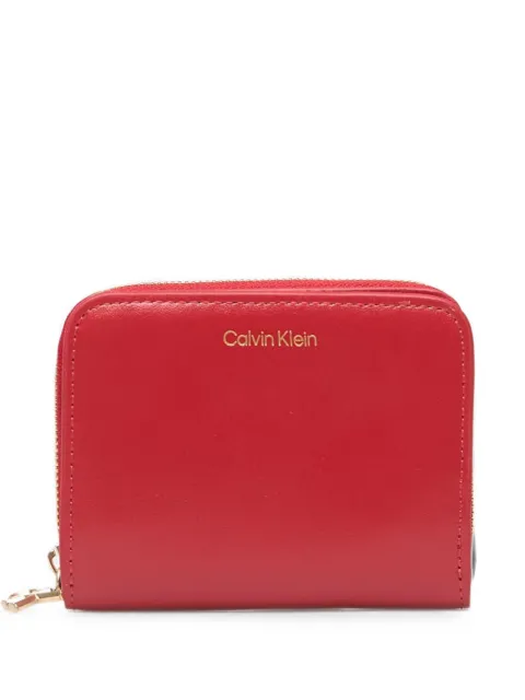 Calvin Klein logo-print zip-around wallet