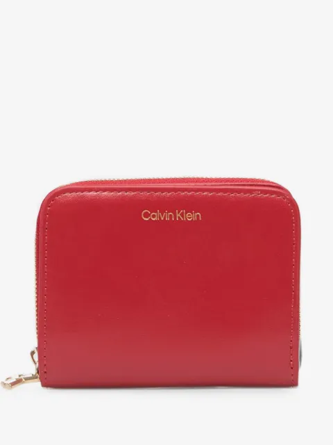 Calvin Klein logo-print zip-around wallet