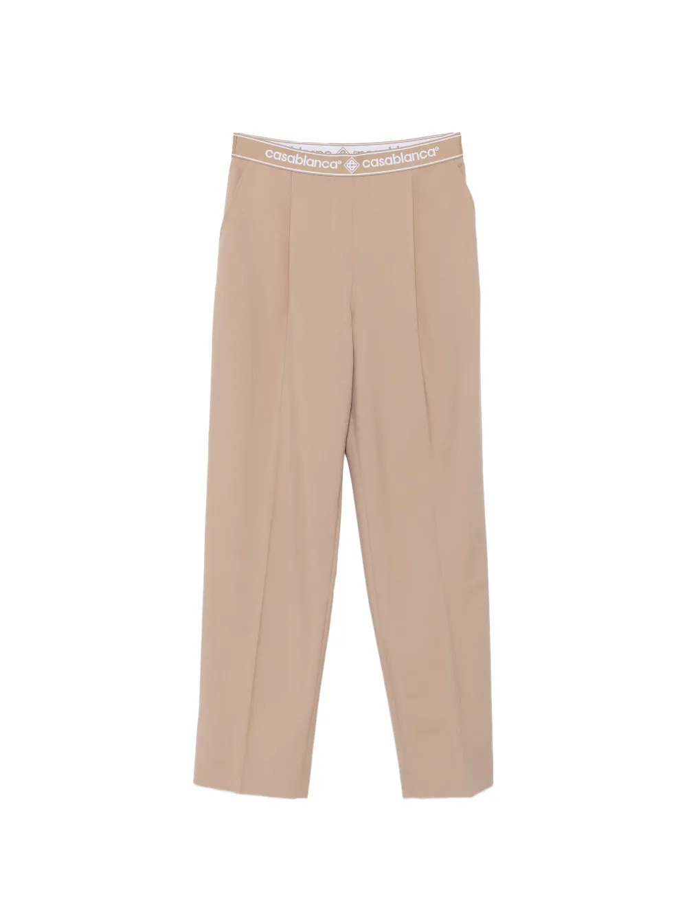 Casablanca logo-waistband trousers - Neutrals
