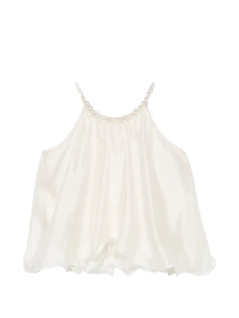 Paper Lace faux-pearl layered top