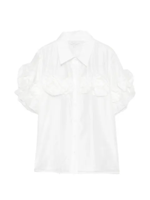 Paper Lace floral-appliqué short-sleeve shirt