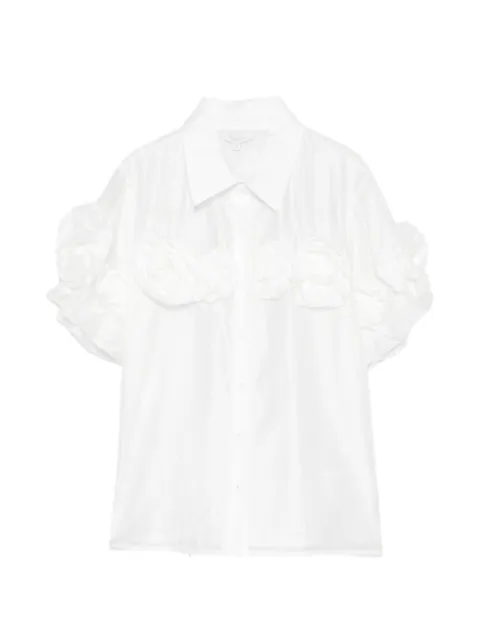 Paper Lace camisa con aplique floral