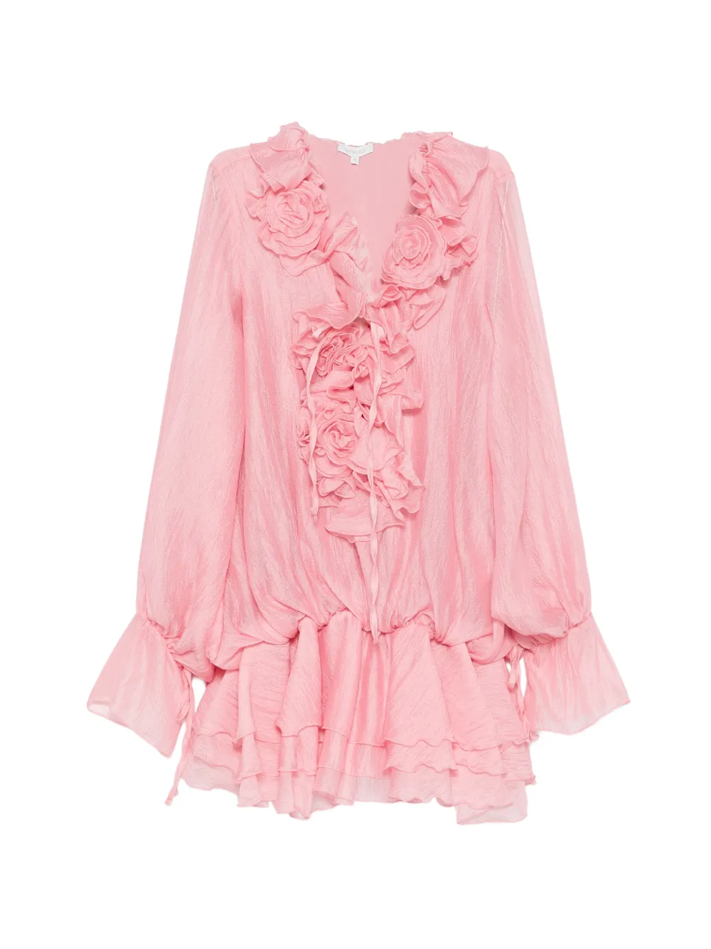 Paper Lace robe courte Barbie à volants superposés - Rose