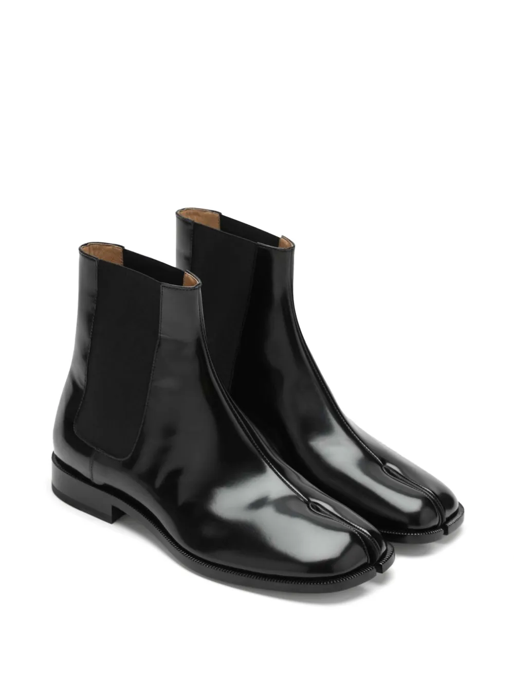 Maison Margiela Tabi leather chelsea boots Zwart