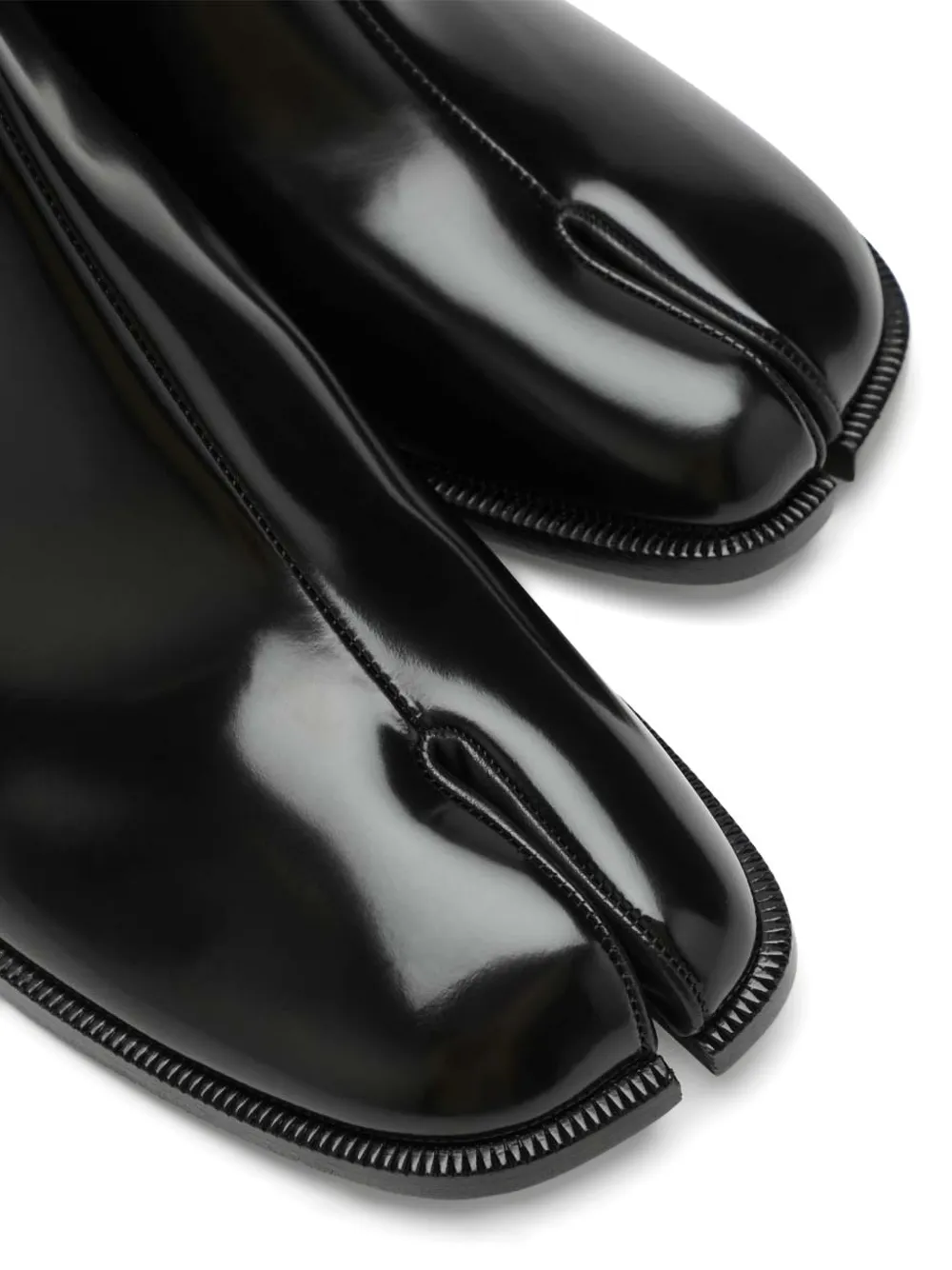 Maison Margiela Tabi leather chelsea boots Zwart