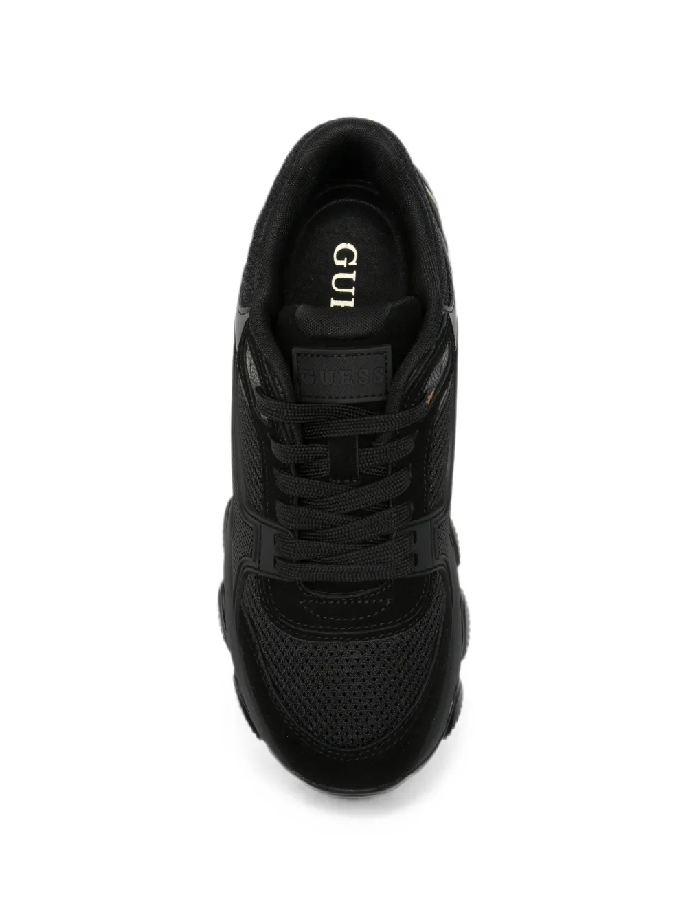 GUESS USA panelled lace-up sneakers Zwart