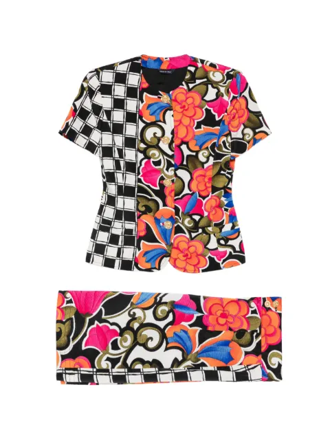 Versace Pre-Owned 1990s floral-print skirt and blouse set