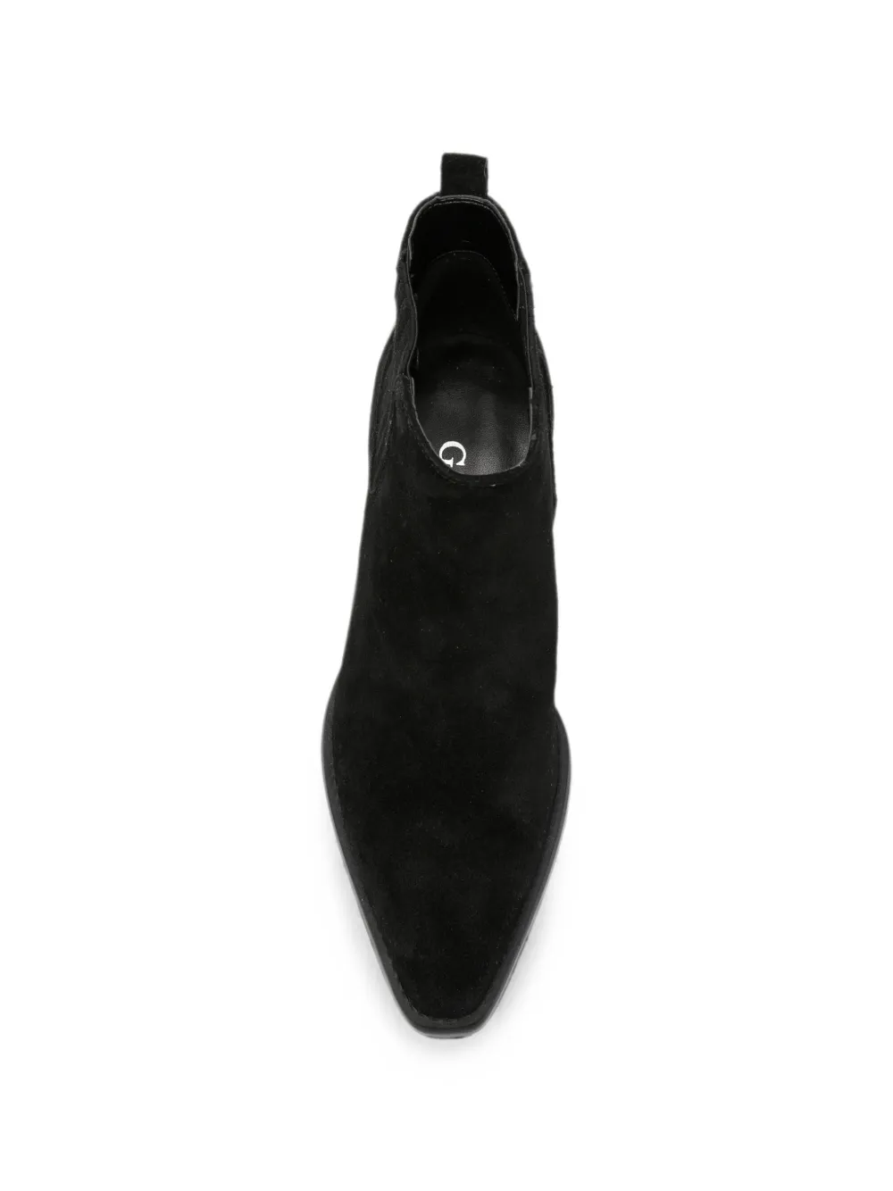 GUESS USA suede block-heel ankle boots Zwart