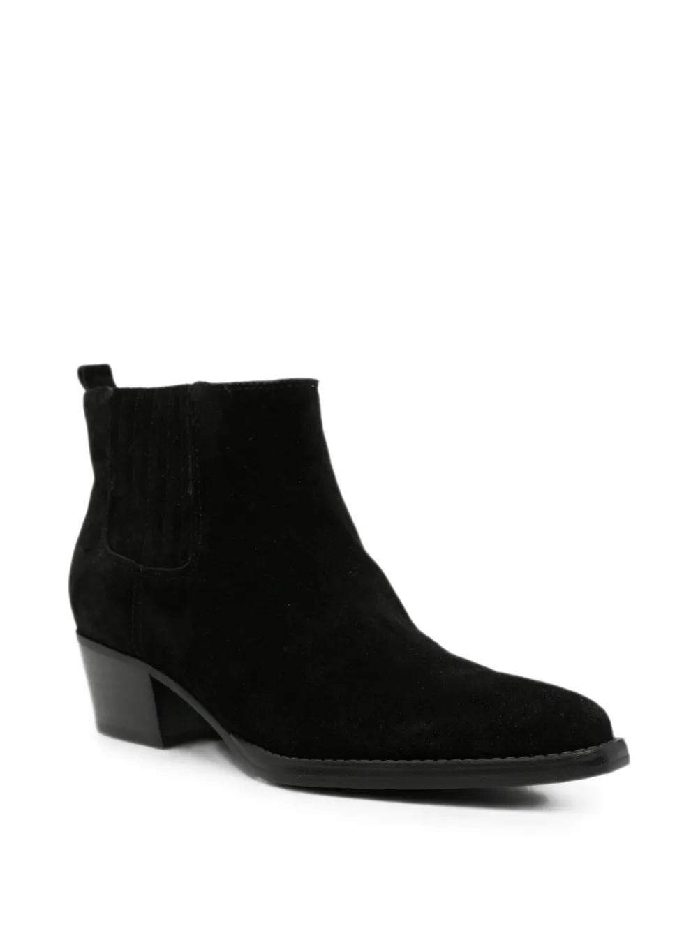 GUESS USA suede block-heel ankle boots Zwart