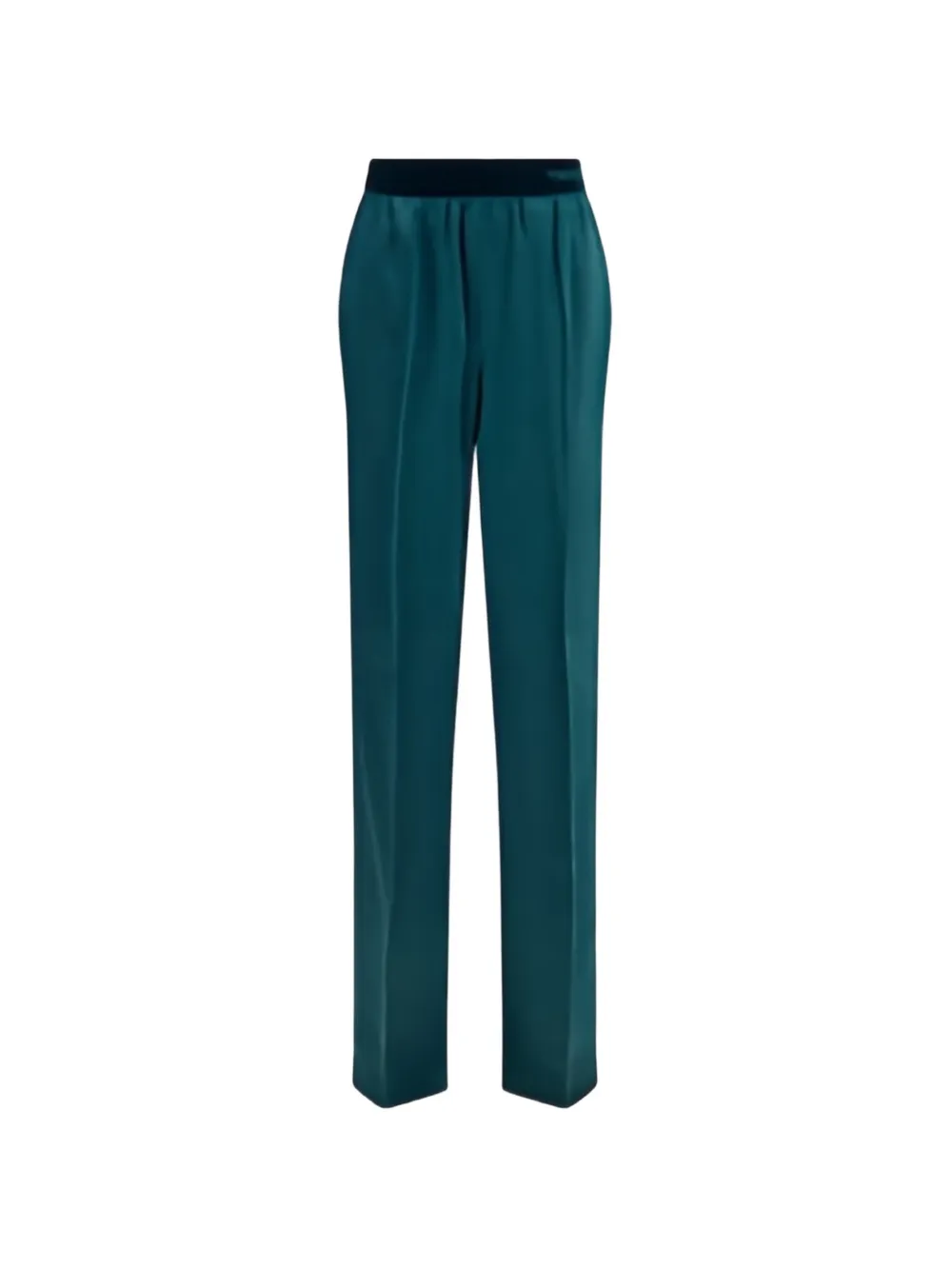 TOM FORD logo-waistband silk trousers - Blue