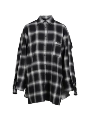 KAMIYA Hooded Checked Shirt | Black | FARFETCH