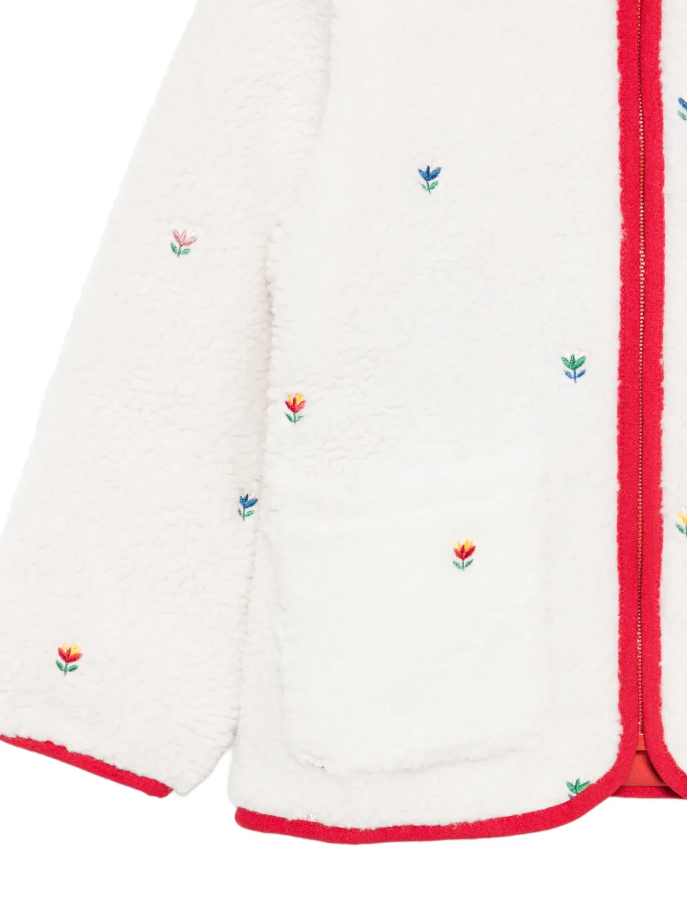 Stella McCartney Kids Jack met geborduurde bloemen Beige