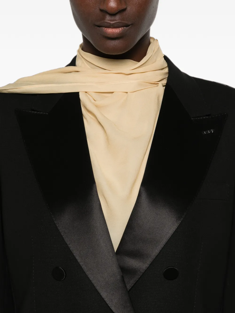 TOM FORD Blazer met dubbele rij knopen Zwart